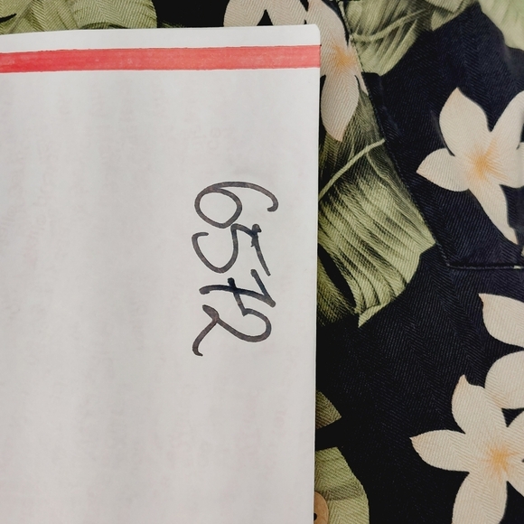 Jamaica Jaxx Hawaiian Camp 100% Silk Black Green Yellow Men's Shirt P6572 - Picture 8 of 8